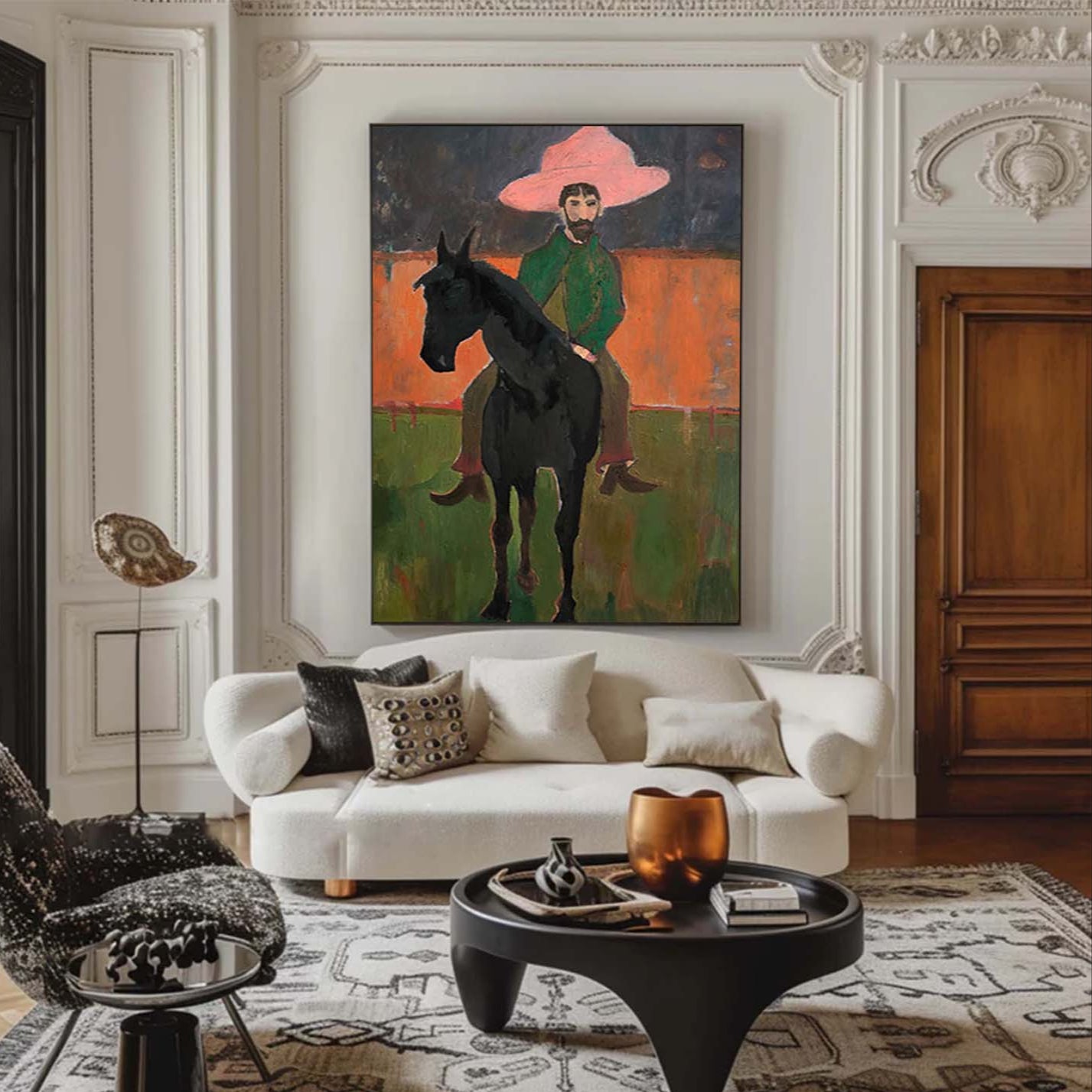 Red hat figure painting red hat figure abstract painting Figure abstract painting figure art