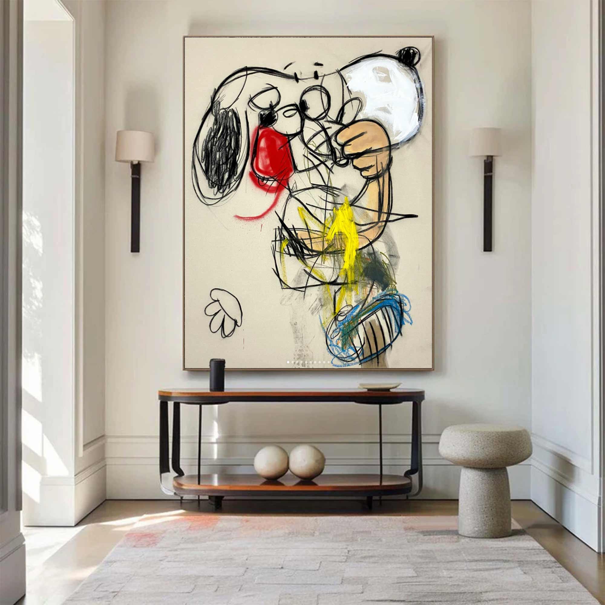 Snoopy cartoon Graffiti painting street art style graffiti wall decor