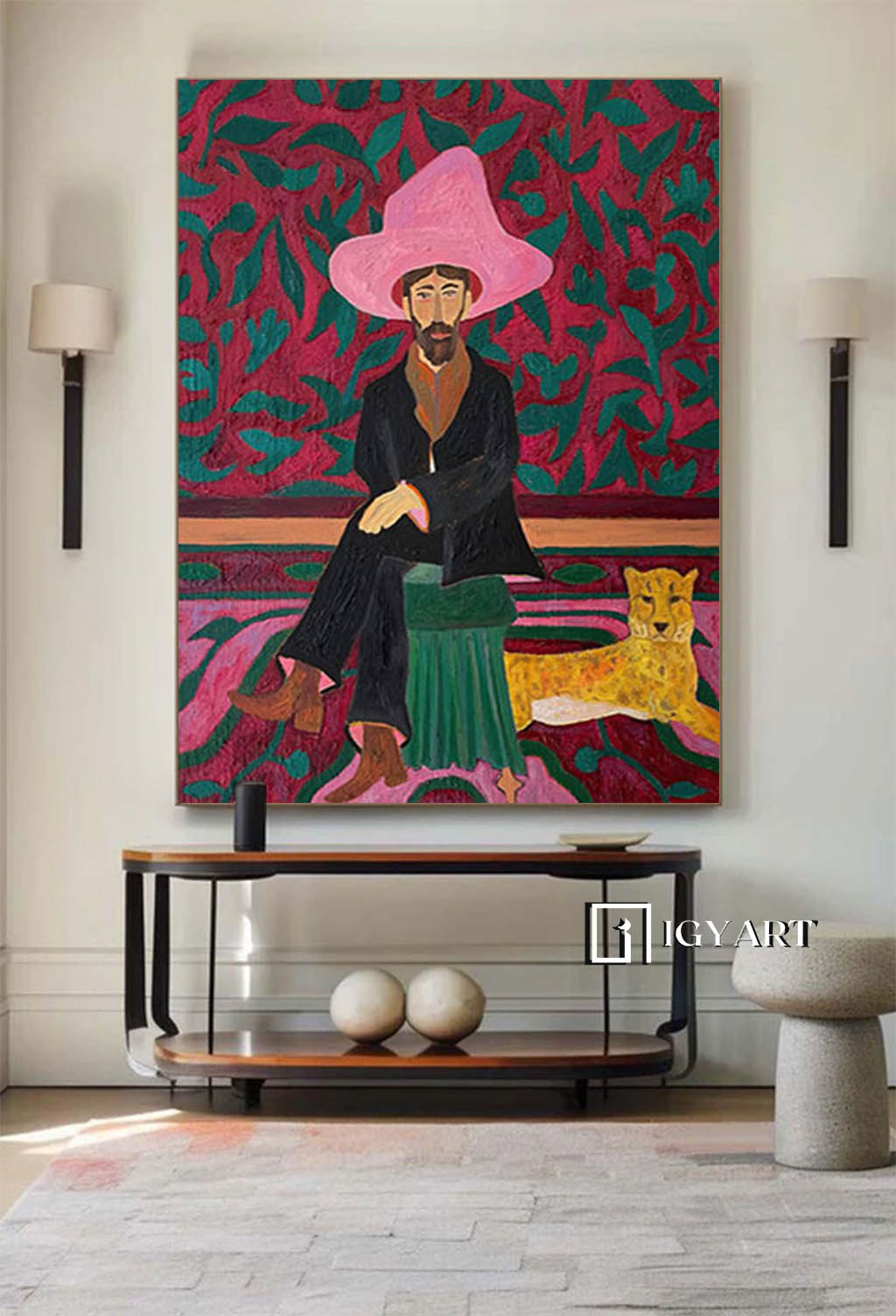 Colorful abstract painting Figure abstract painting, figure face art, red figure abstract painting, modern figure abstract painting