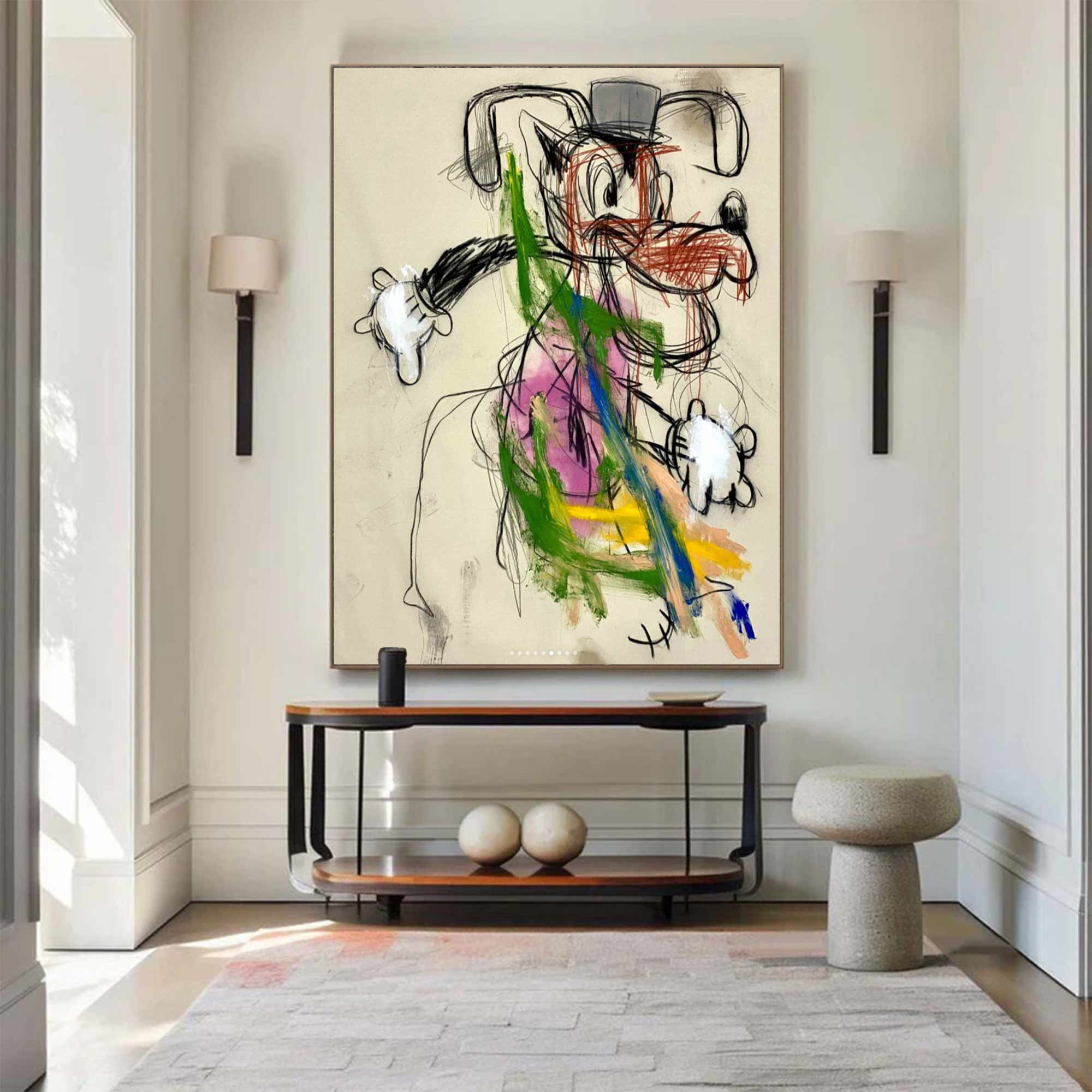 Disney's Goofy graffiti art colorful Pop graffiti Art street graffiti art