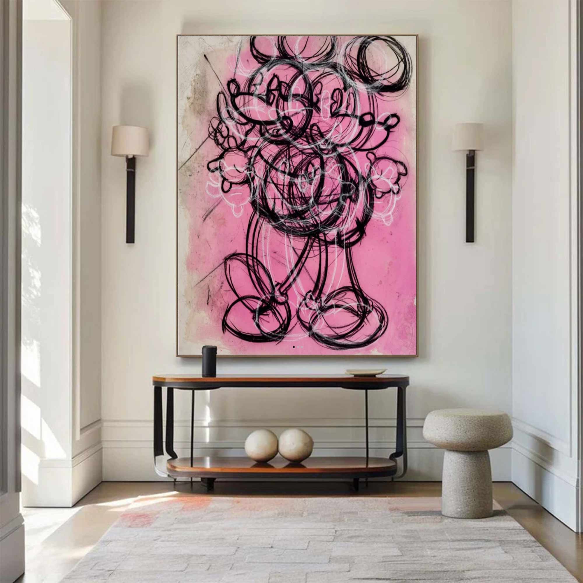 Mickey Mouse cartoon Graffiti painting street graffiti style art
