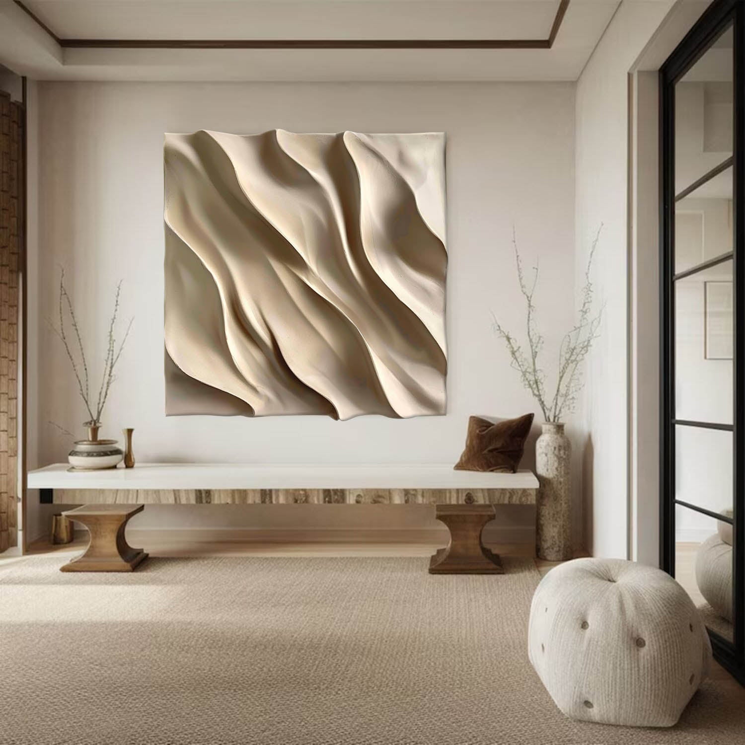 Sculptured art Painting Wood carving wall art Wood Textured Wall Decor