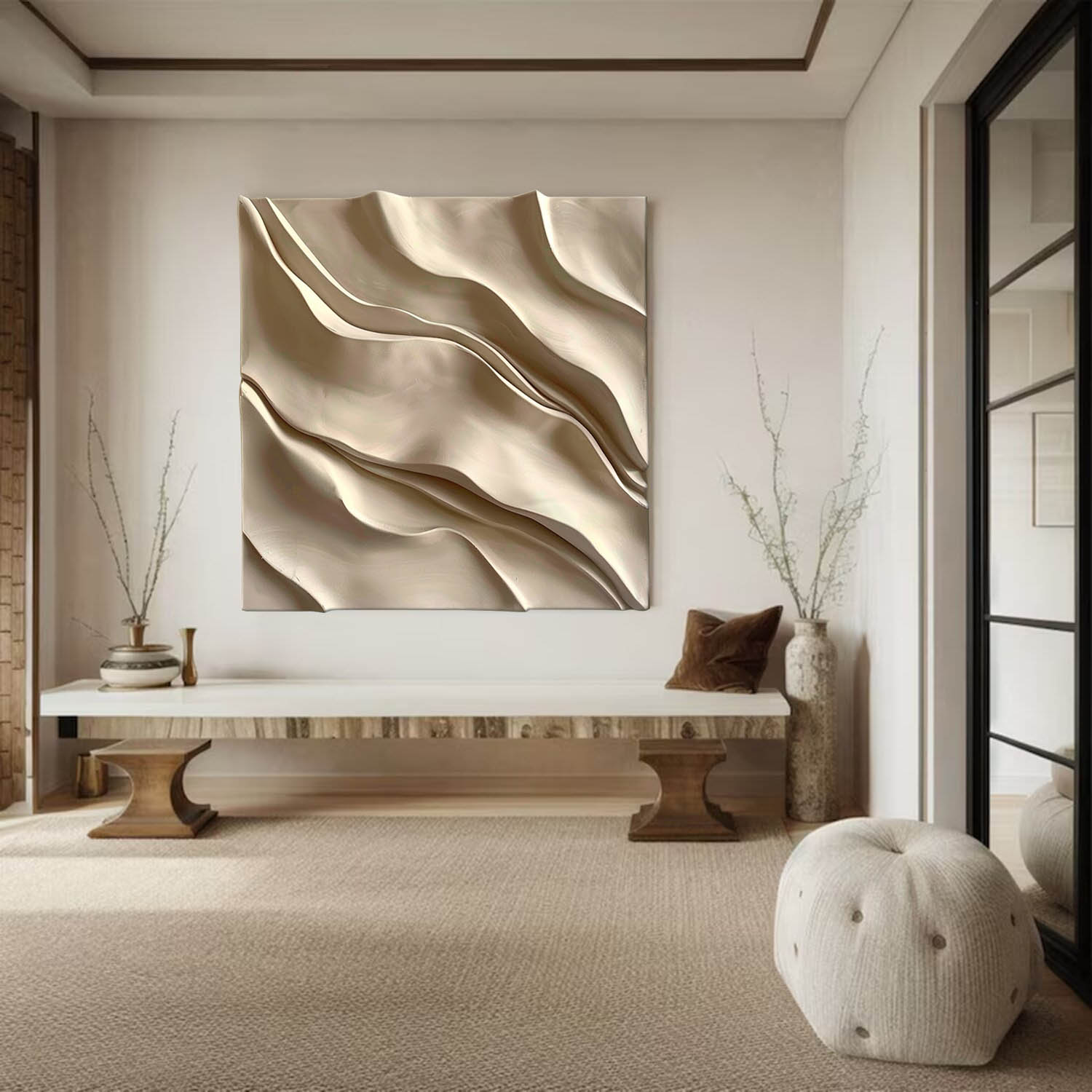 Sculptured art Painting Wood carving wall art Wood Textured Wall Decor