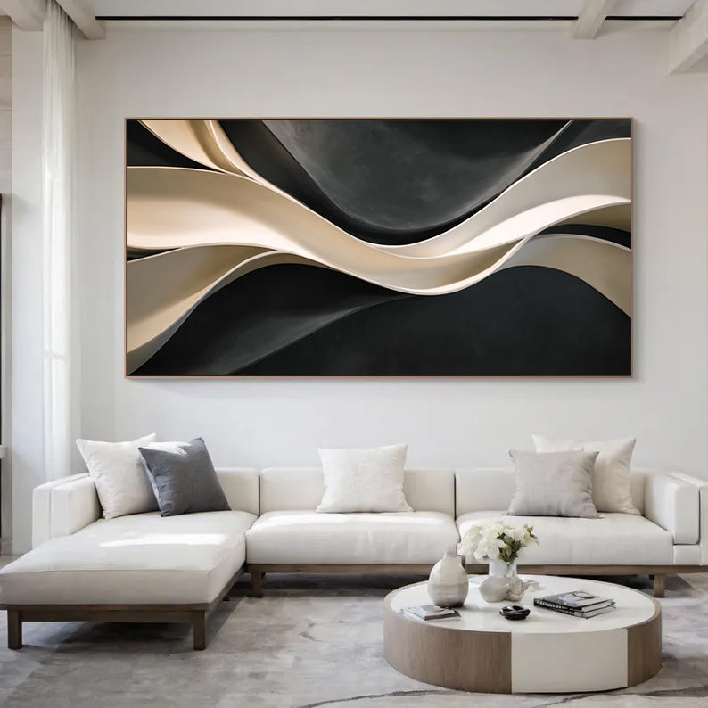 3D Textured Wood Wall Art Contemporary 3D Wall Sculpture Decor