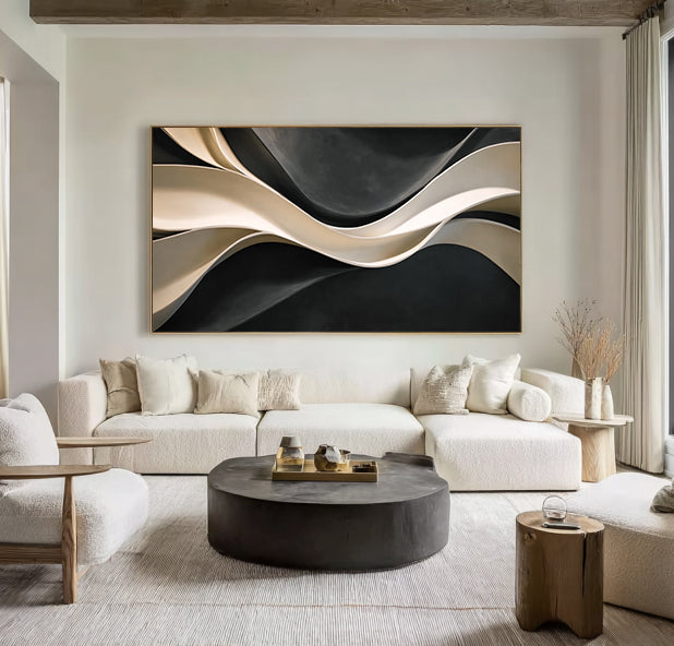 3D Textured Wood Wall Art Contemporary 3D Wall Sculpture Decor