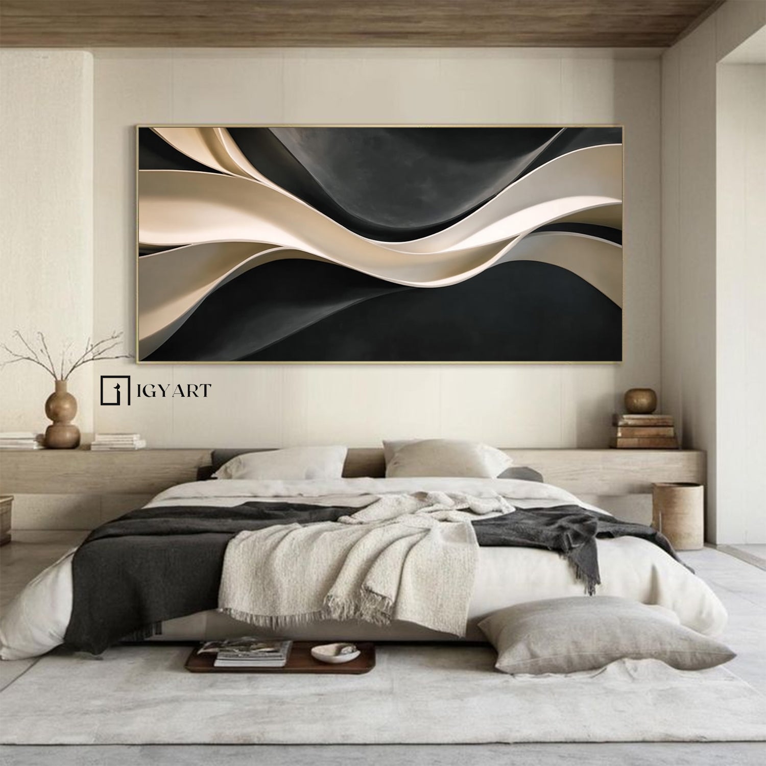 3D Textured Wood Wall Art Contemporary 3D Wall Sculpture Decor