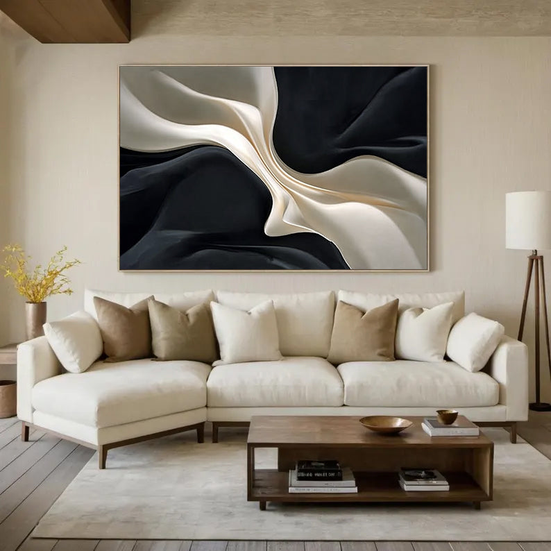 Black white wood texture wall decor painting wood sculpture wall art