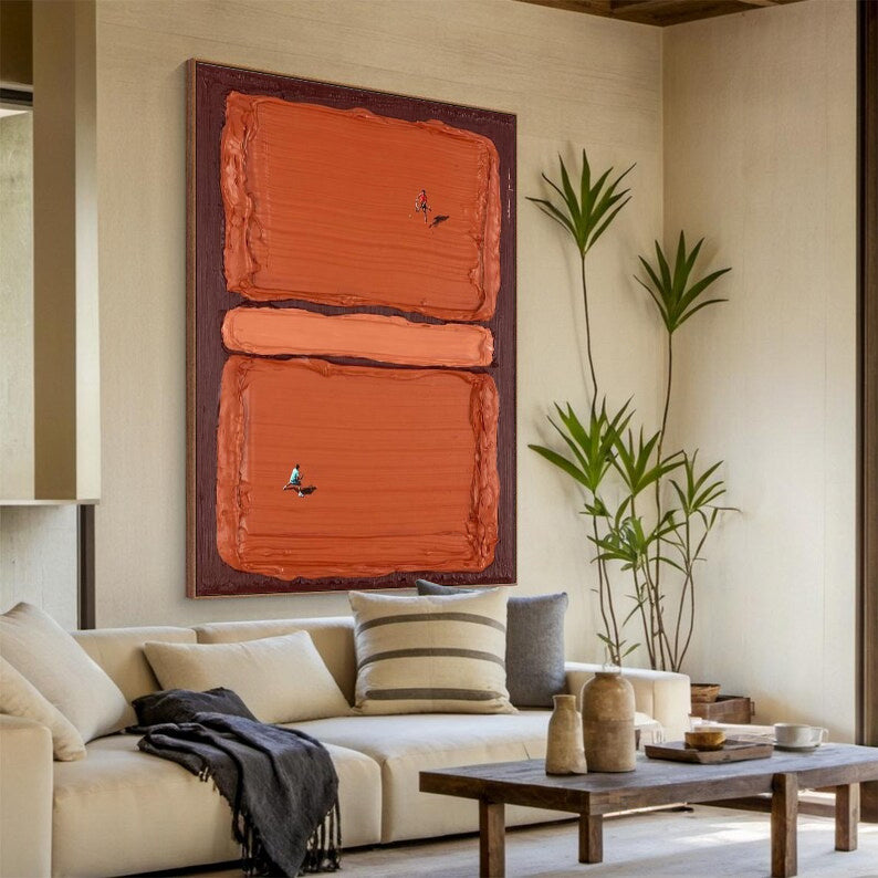 Red tennis court art Red tennis art Red tennis 3D textured impasto art