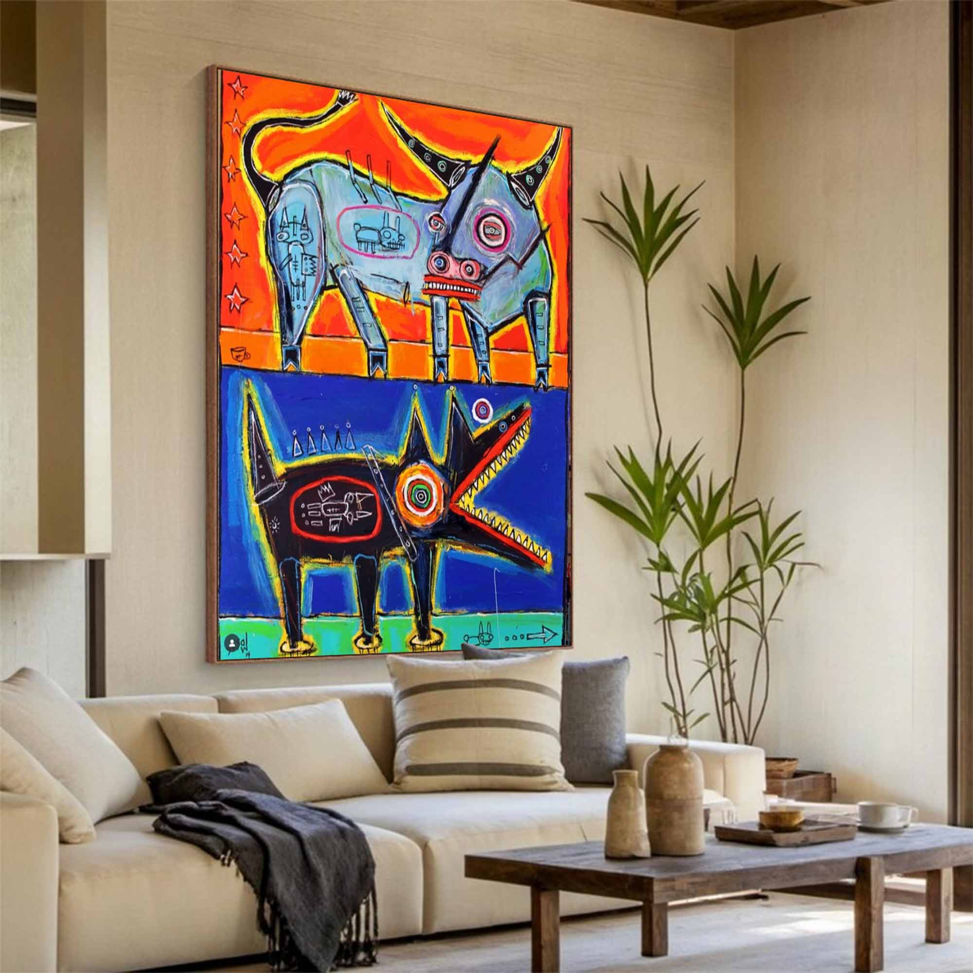Colorful Pop Art Street Graffiti Art painting Modern Street Pop Art