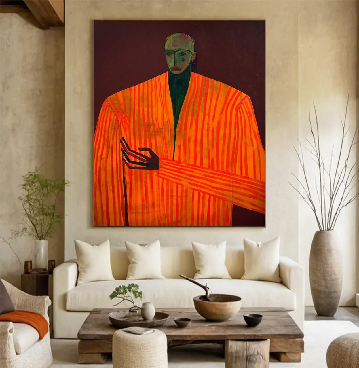 Abstract figurative painting Surrealist Portrait Wall art Surrealist Portrait