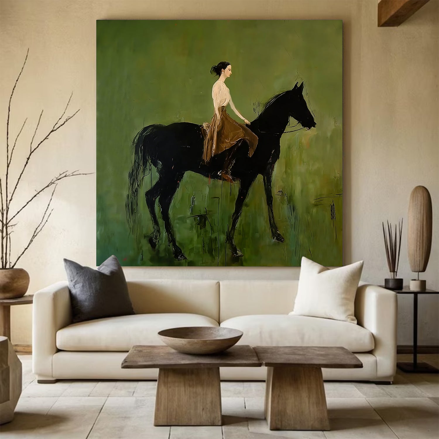 Equestrian painting Horse Wall Art Tasteful Horse Decor Equestrians Gift