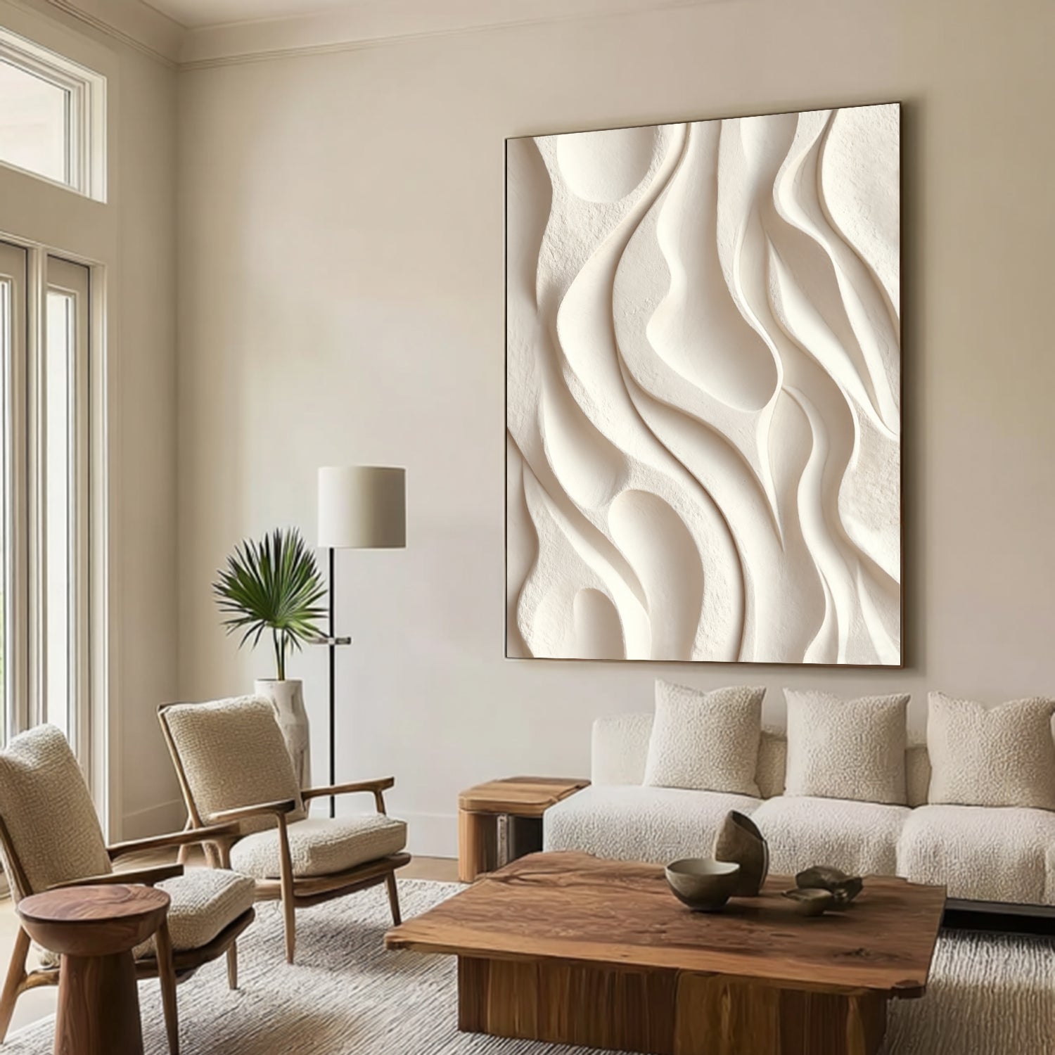 Wood carving wall art Wooden wall decor Art sculpture Textured Wall Decor