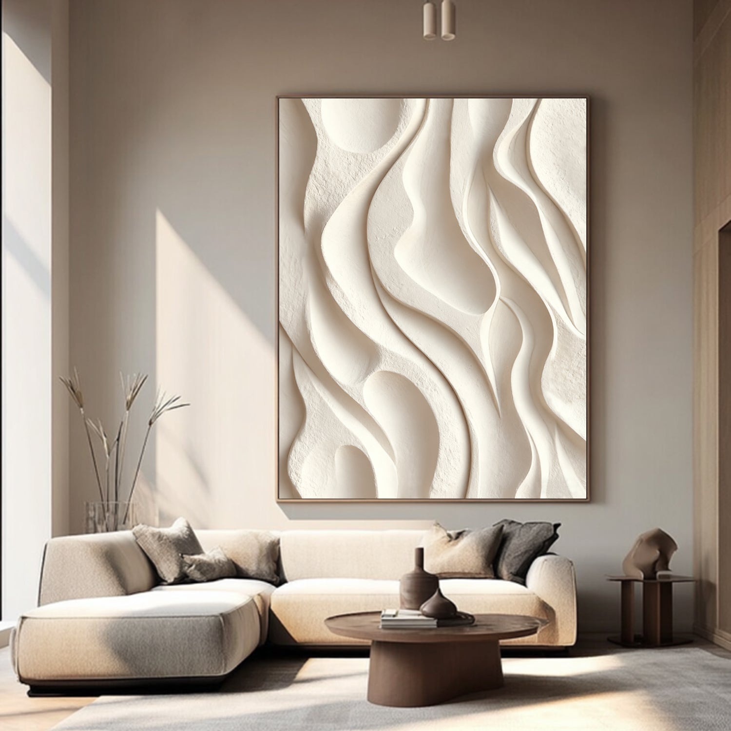 Wood carving wall art Wooden wall decor Art sculpture Textured Wall Decor