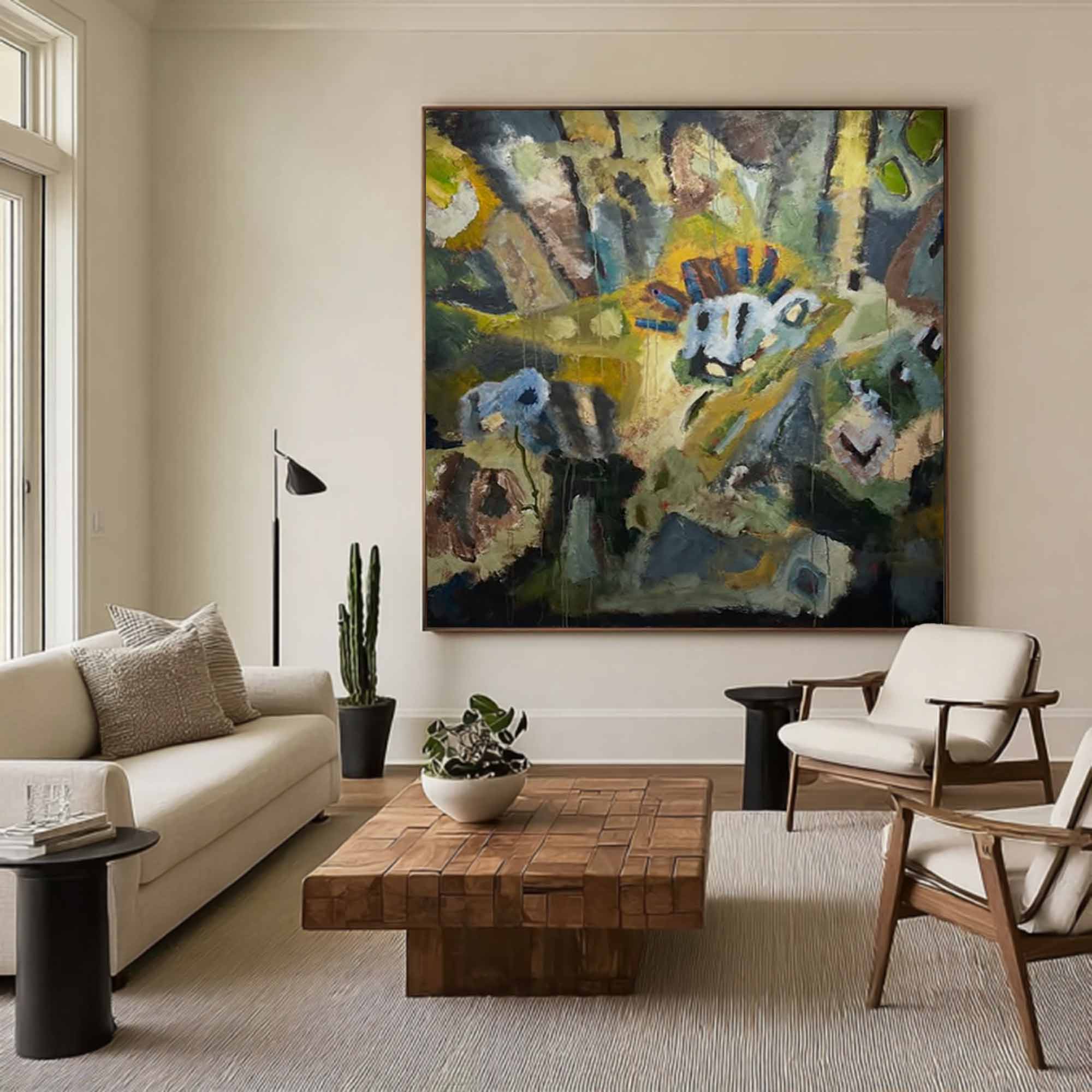 street graffiti painting graffiti-style painting Green abstract painting