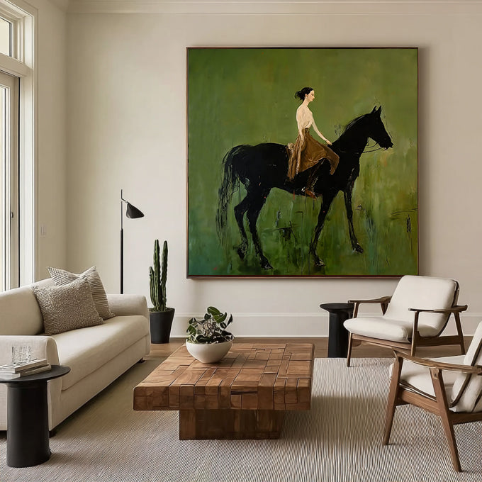 Equestrian painting Horse Wall Art Tasteful Horse Decor Equestrians Gift