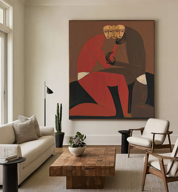 Surrealist Portrait Wall art Double Portraits art Human Connection art