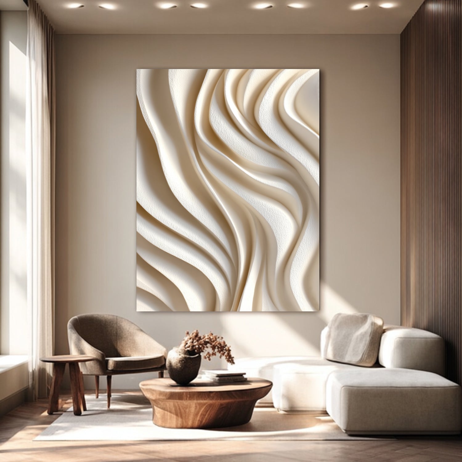 Art sculpture Textured Wall Decor 3D Wood carving Textured Wall Decor