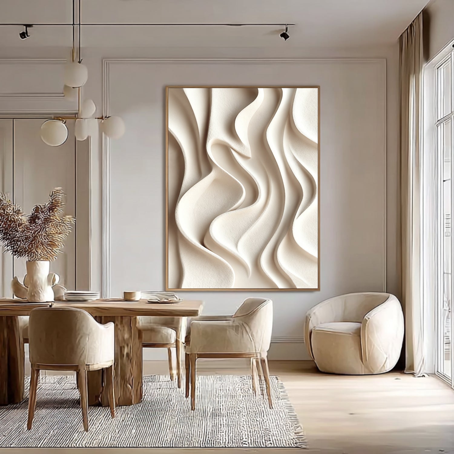 Sculptured art Painting Wood carving wall art 3D Wood Textured Wall art