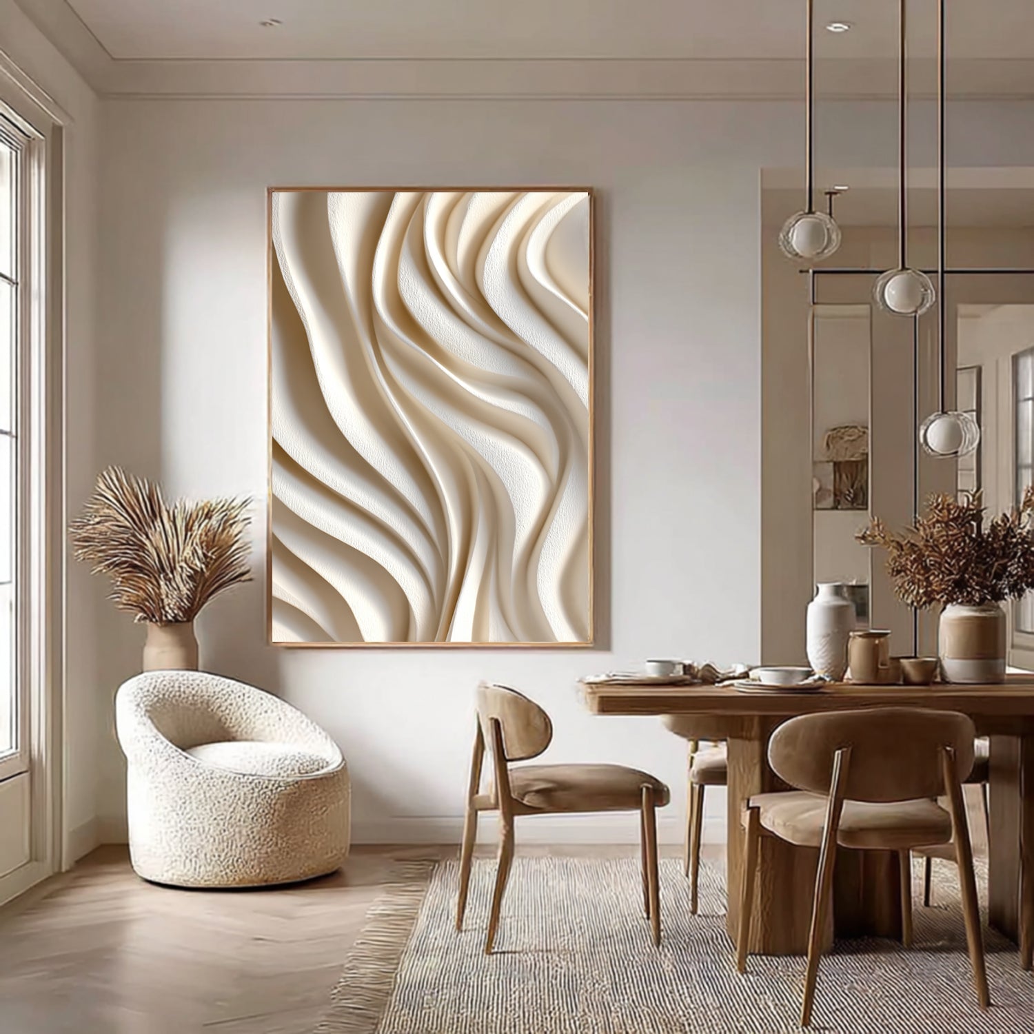 Art sculpture Textured Wall Decor 3D Wood carving Textured Wall Decor