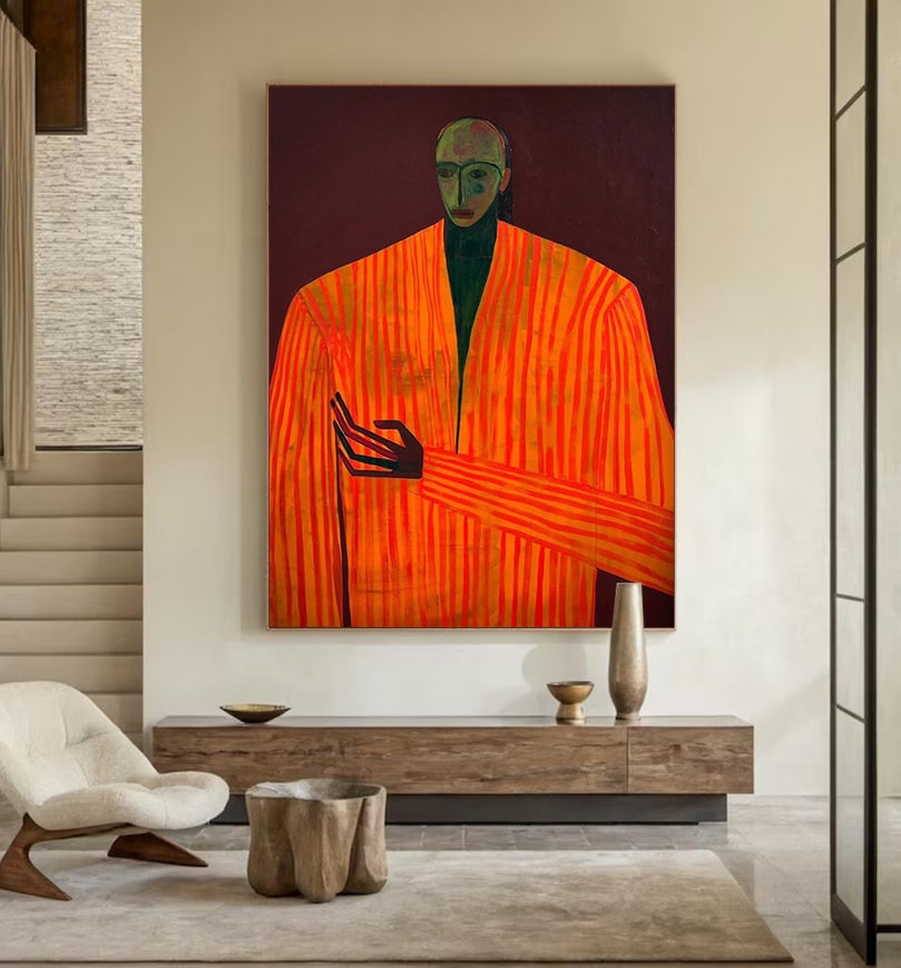 Abstract figurative painting Surrealist Portrait Wall art Surrealist Portrait