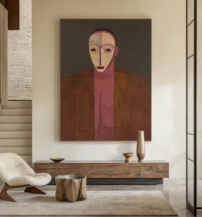 Contemporary Expressionism Abstract figurative painting Minimalist portrait