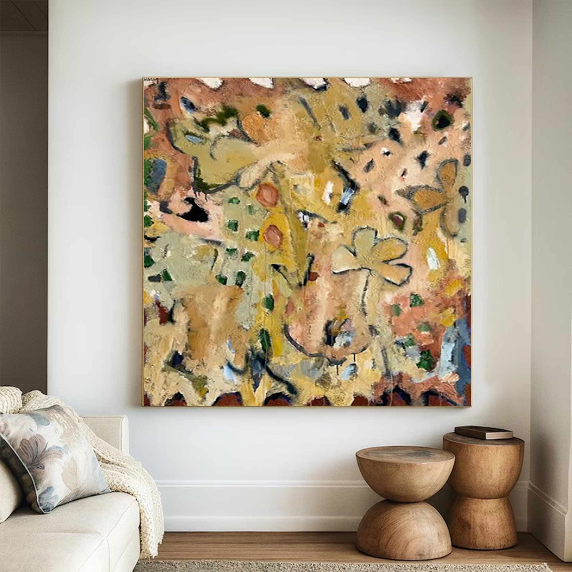 street graffiti painting graffiti-style painting Green abstract painting