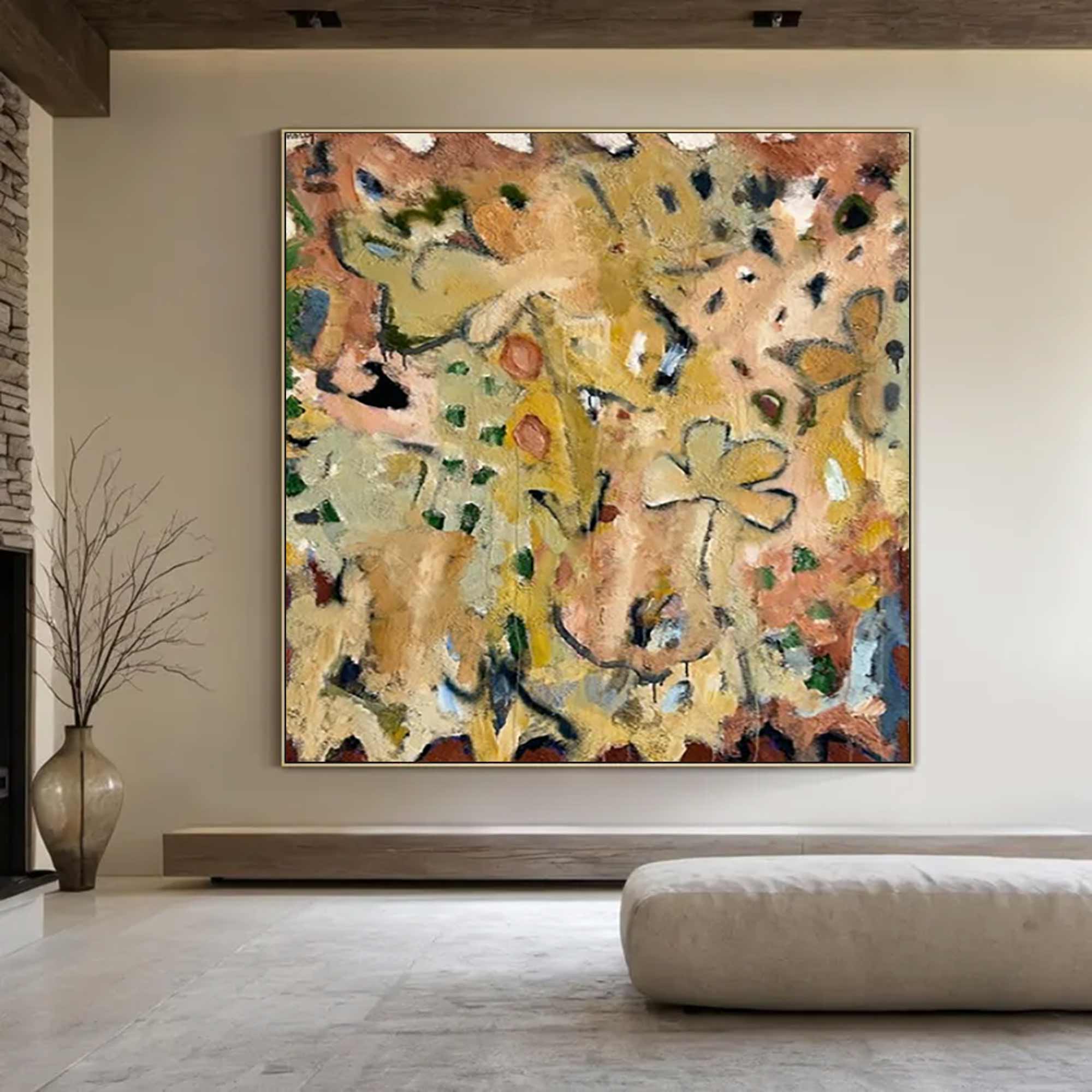 street graffiti painting graffiti-style painting Green abstract painting