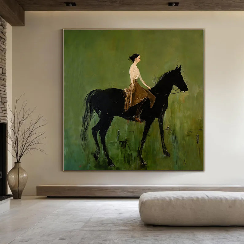 Equestrian painting Horse Wall Art Tasteful Horse Decor Equestrians Gift