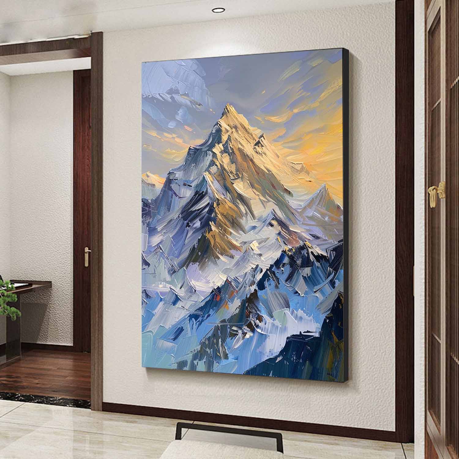 mountain painting mountain landscape art mountain artwork painting of the mountains