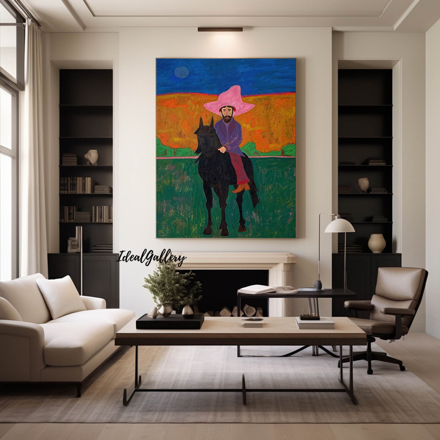 Figure abstract painting Red hat figure painting red hat figure abstract painting figure art