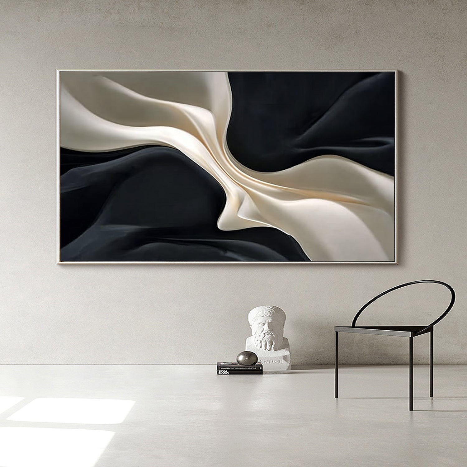 Black white wood texture wall decor painting wood sculpture wall art