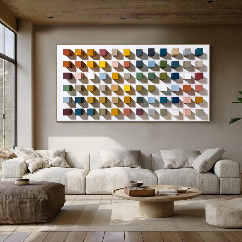 3D Textured Wood Wall Art Contemporary Wood Wall Sculpture Decor