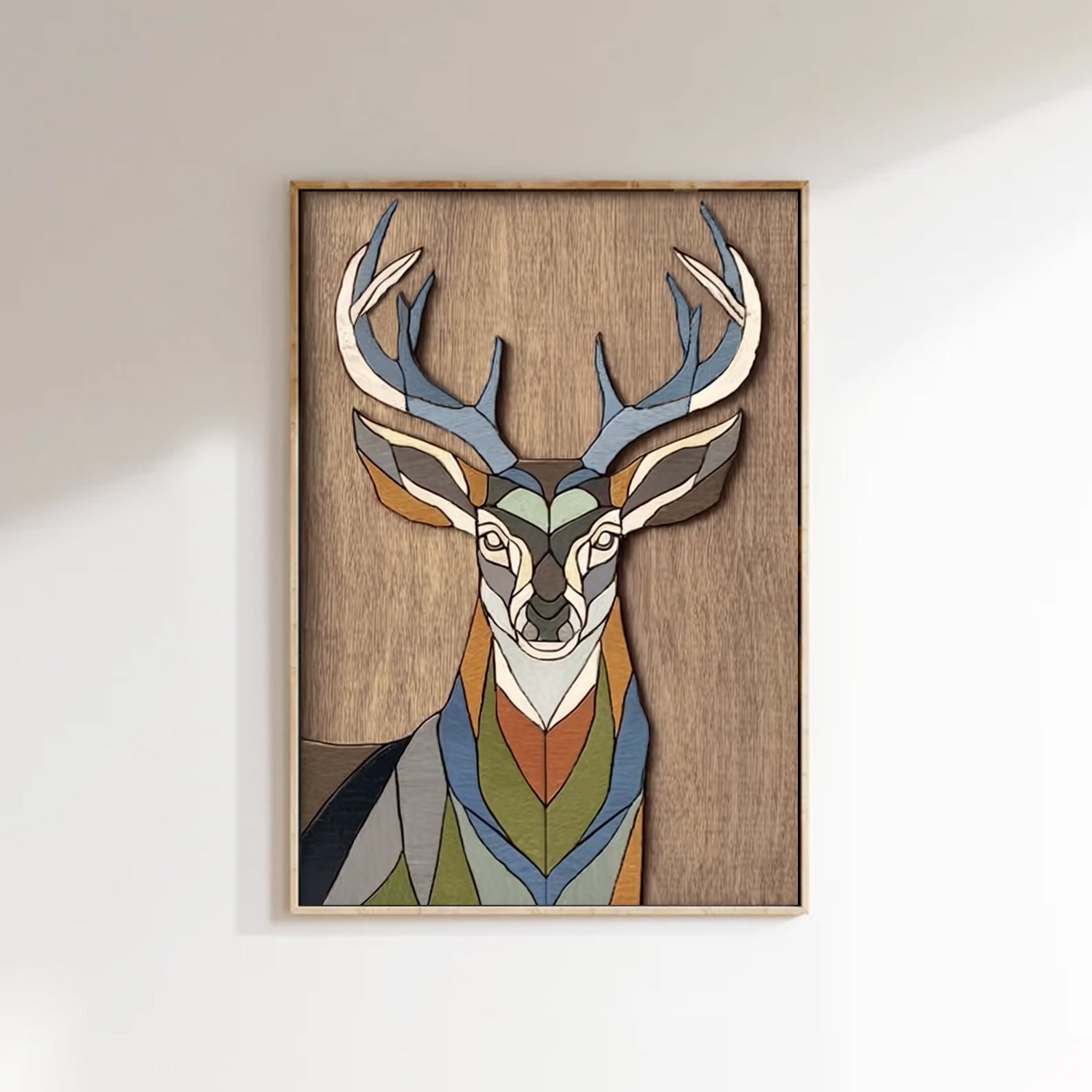 Modern polygonal deer wall hanging Housewarming gift deer wall art