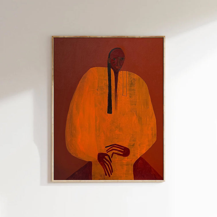 Surrealist Portrait Figure painting Boho Abstract figurative painting