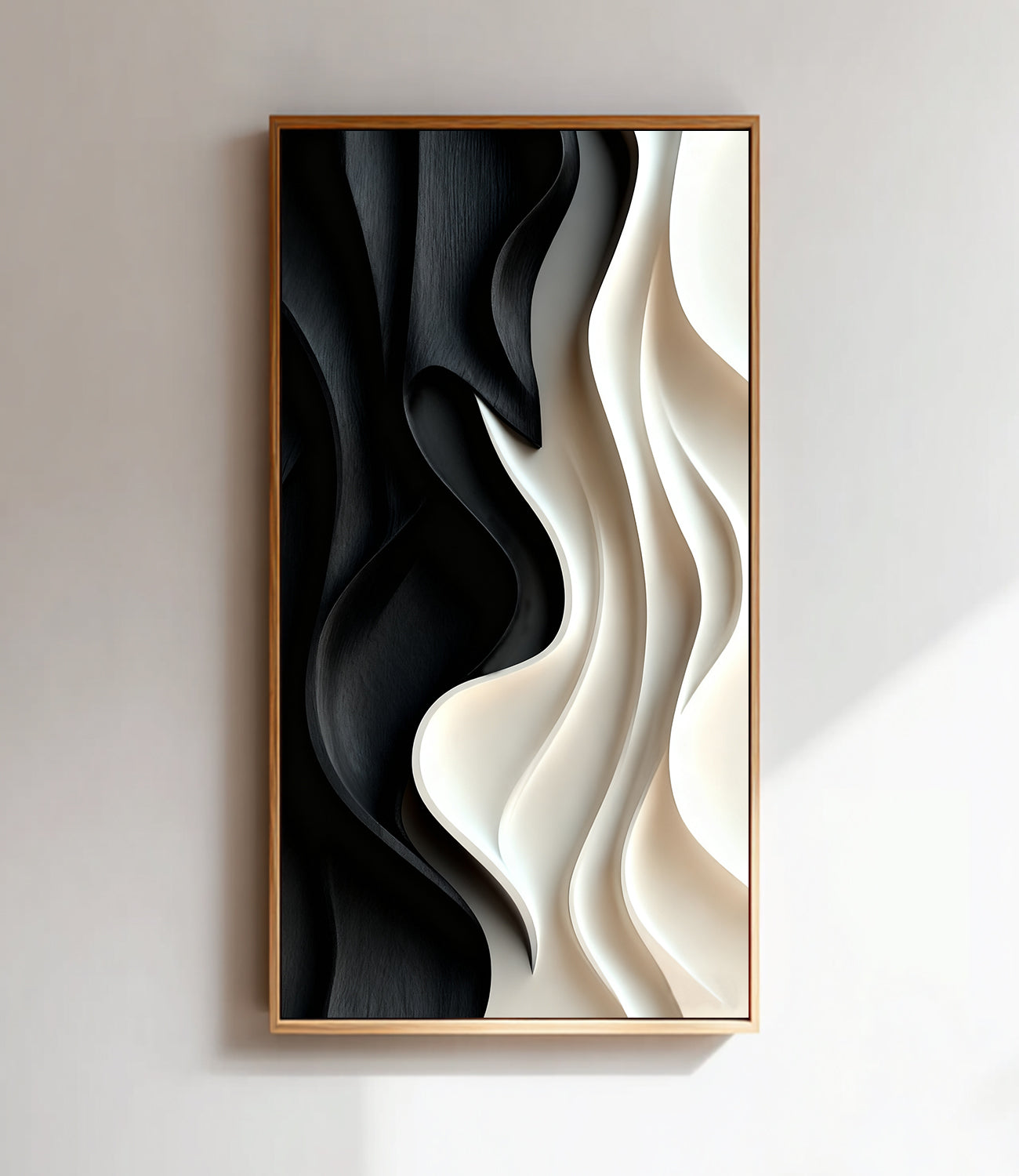 Black and White 3D Textured Wall art Black Sculptured art Painting