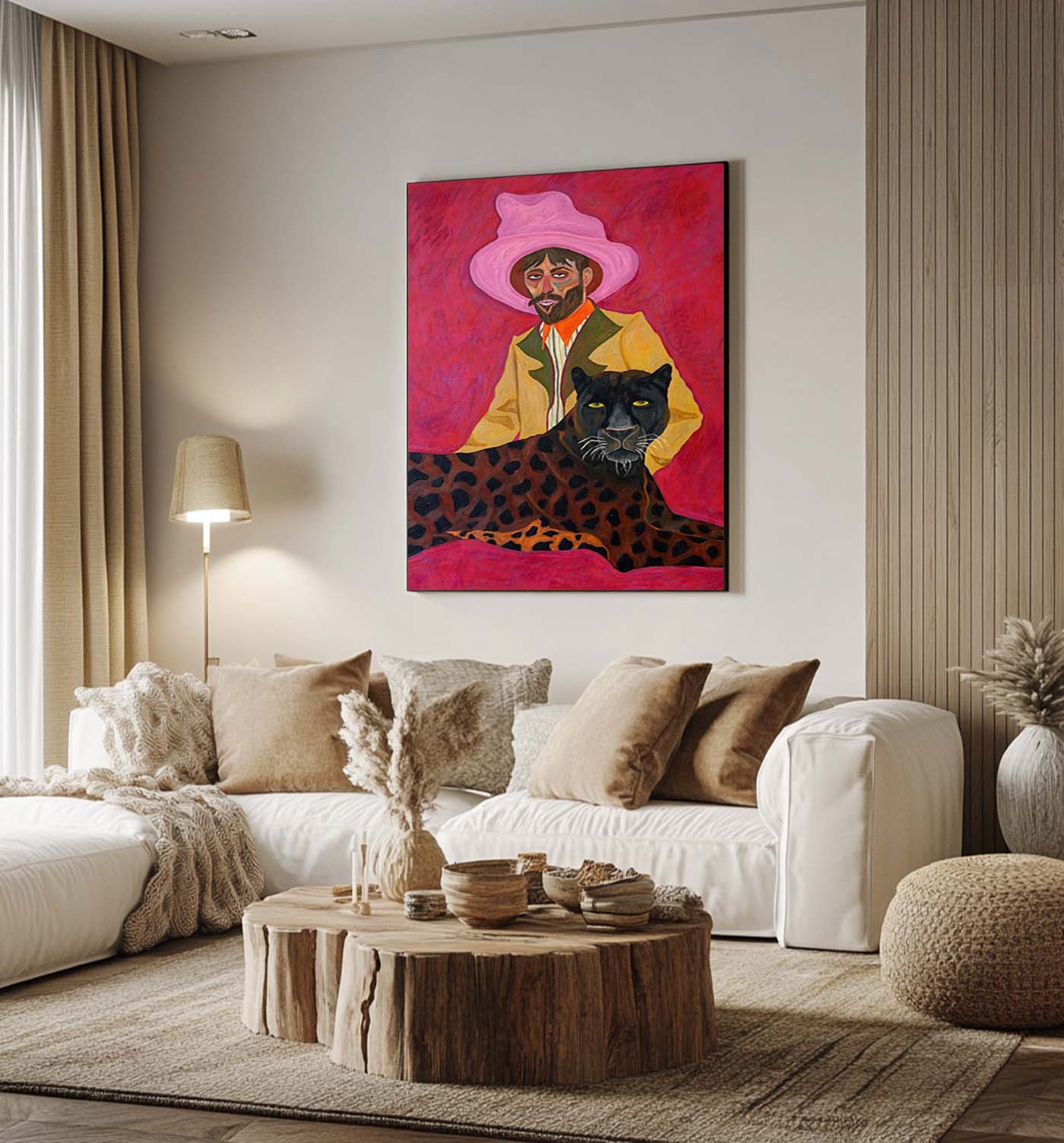 Figure abstract painting Red hat figure painting red hat figure abstract painting figure art