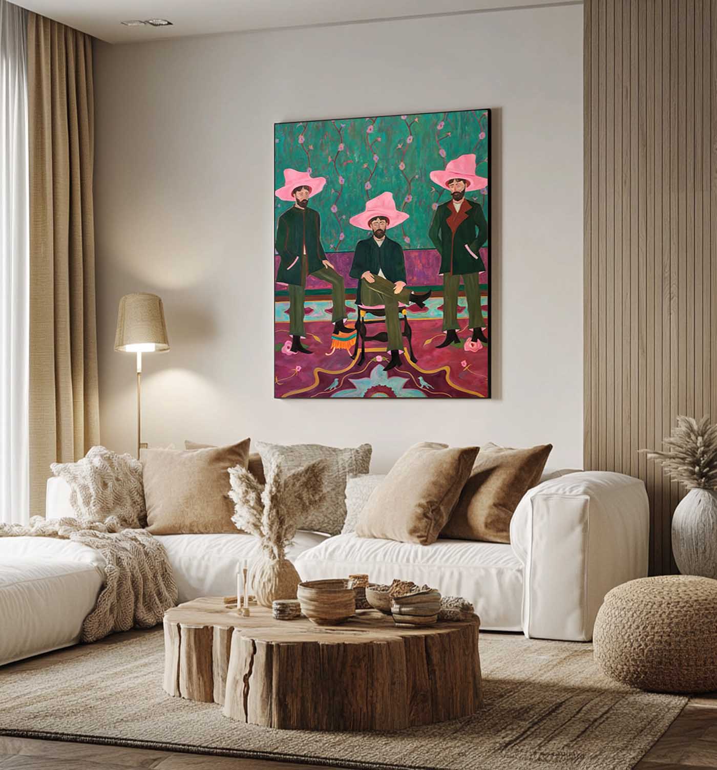 pink hat man figure abstract painting pink hat man figure art Figure abstract painting pink hat figure painting