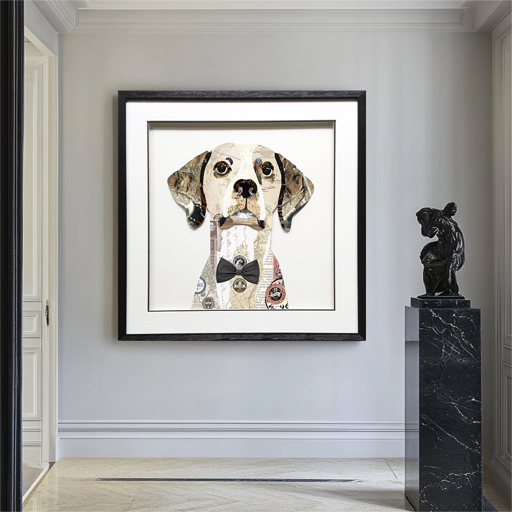 Pet Dog Collage art painting Animal collage art children's room decor
