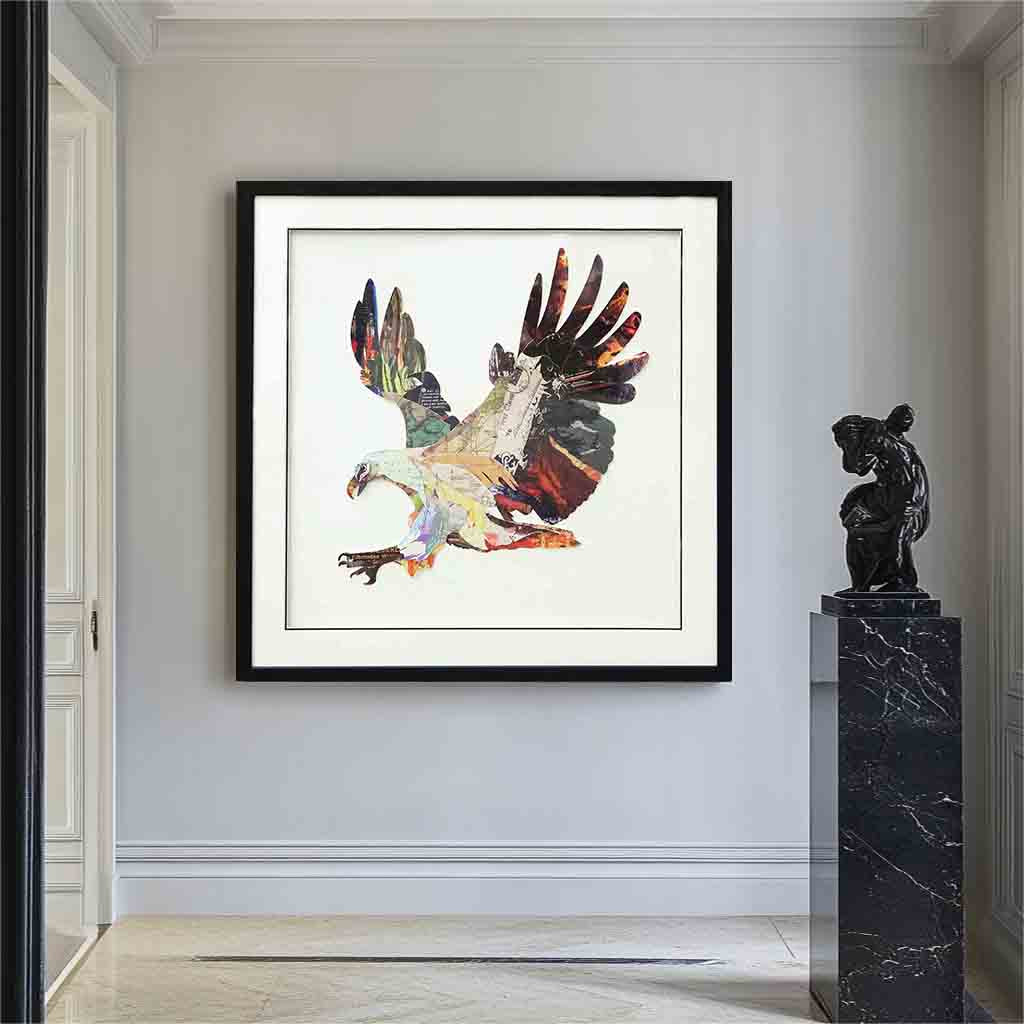 Collage art painting Animal collage art Eagle Painting Colorful Painting