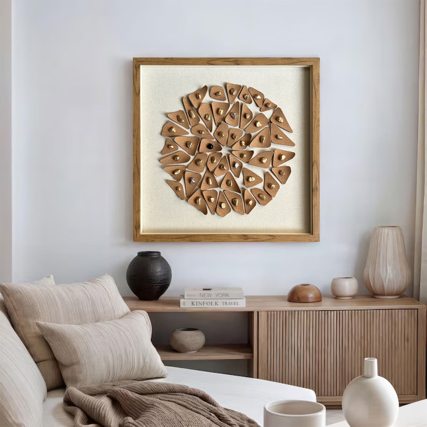 Real wall decor art leather wall decor painting, stone decor painting