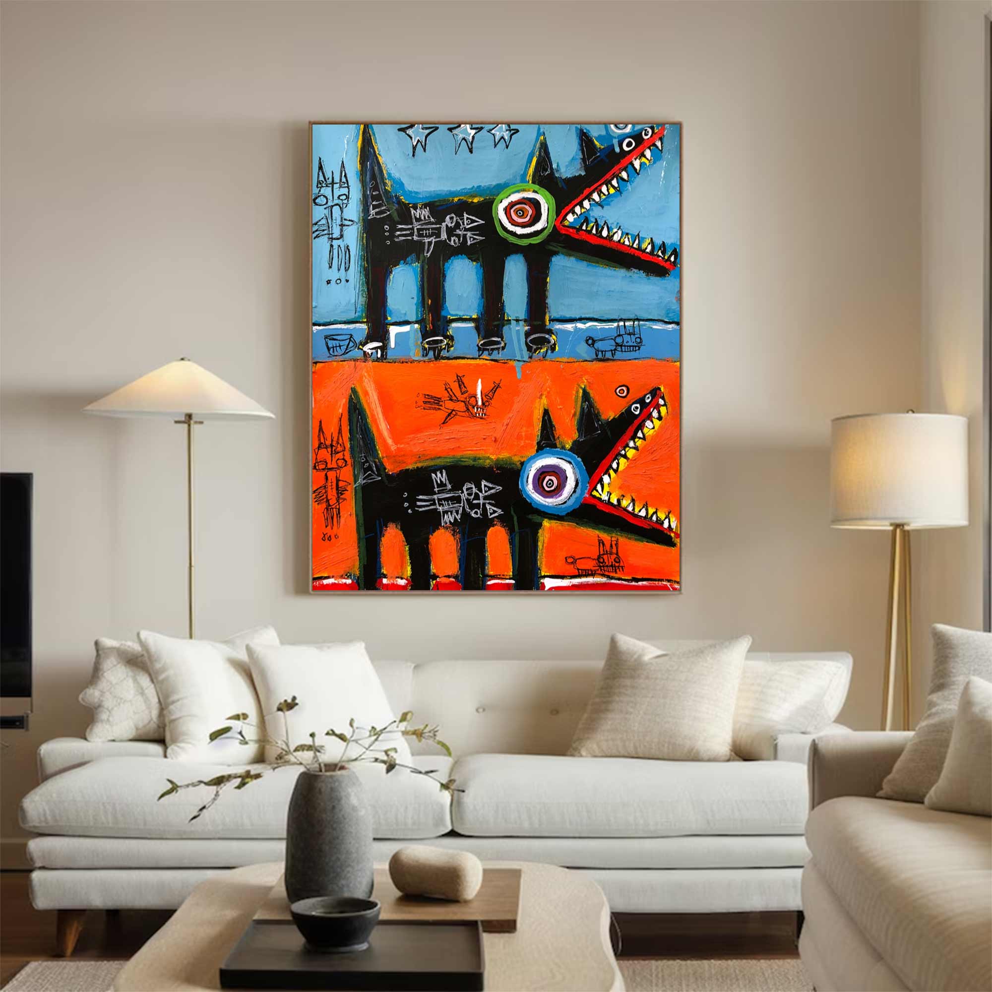 Colorful Pop Art Street Graffiti Art painting Modern Street Pop Art