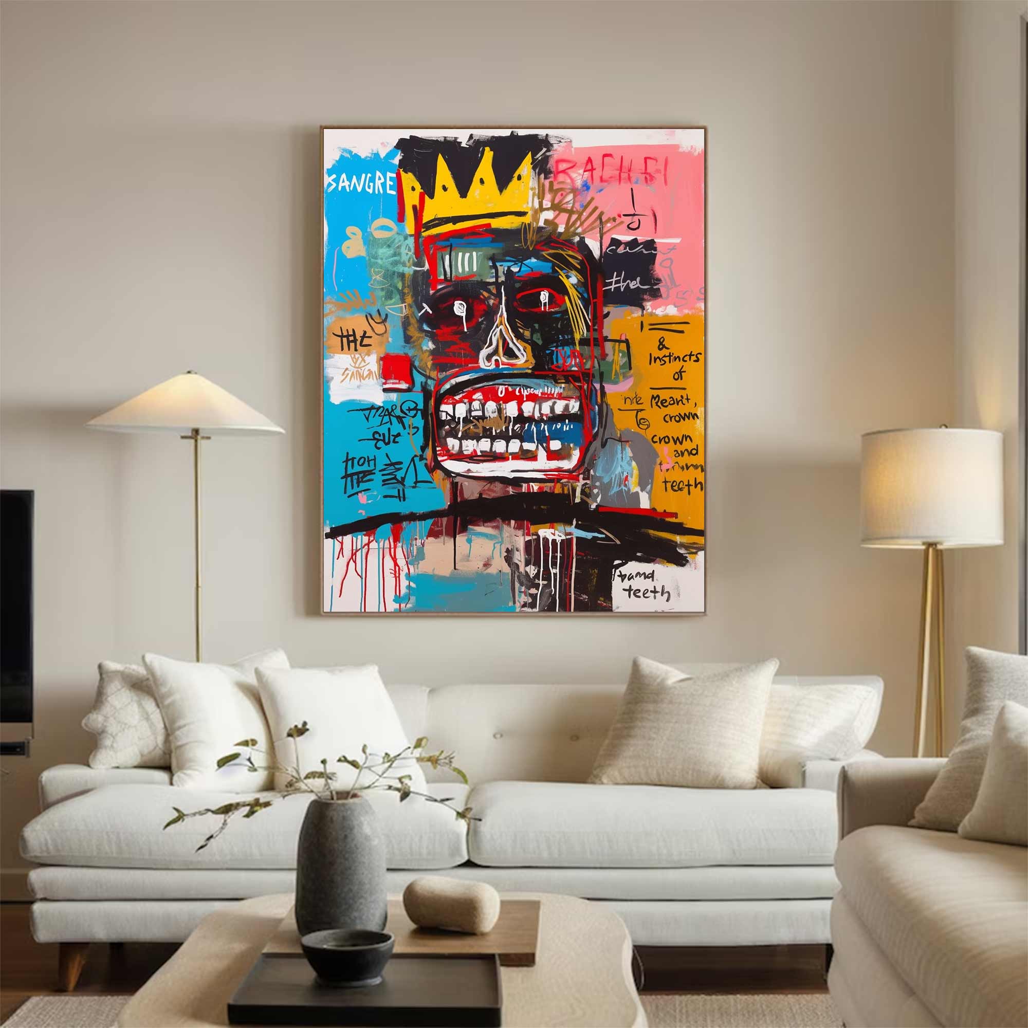 Colorful Pop Art Street Graffiti painting Abstract Portrait Painting