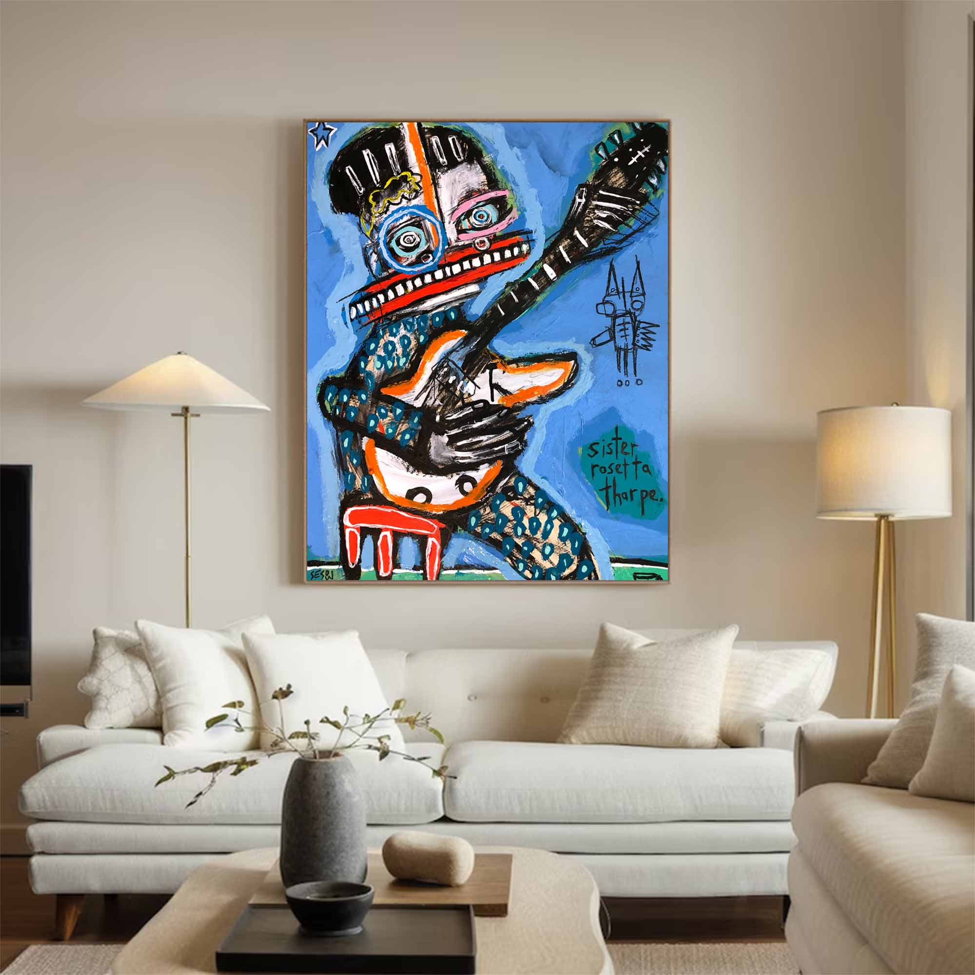 Colorful Pop Art Modern Graffiti Style Art Colorful Modern Art Canvas