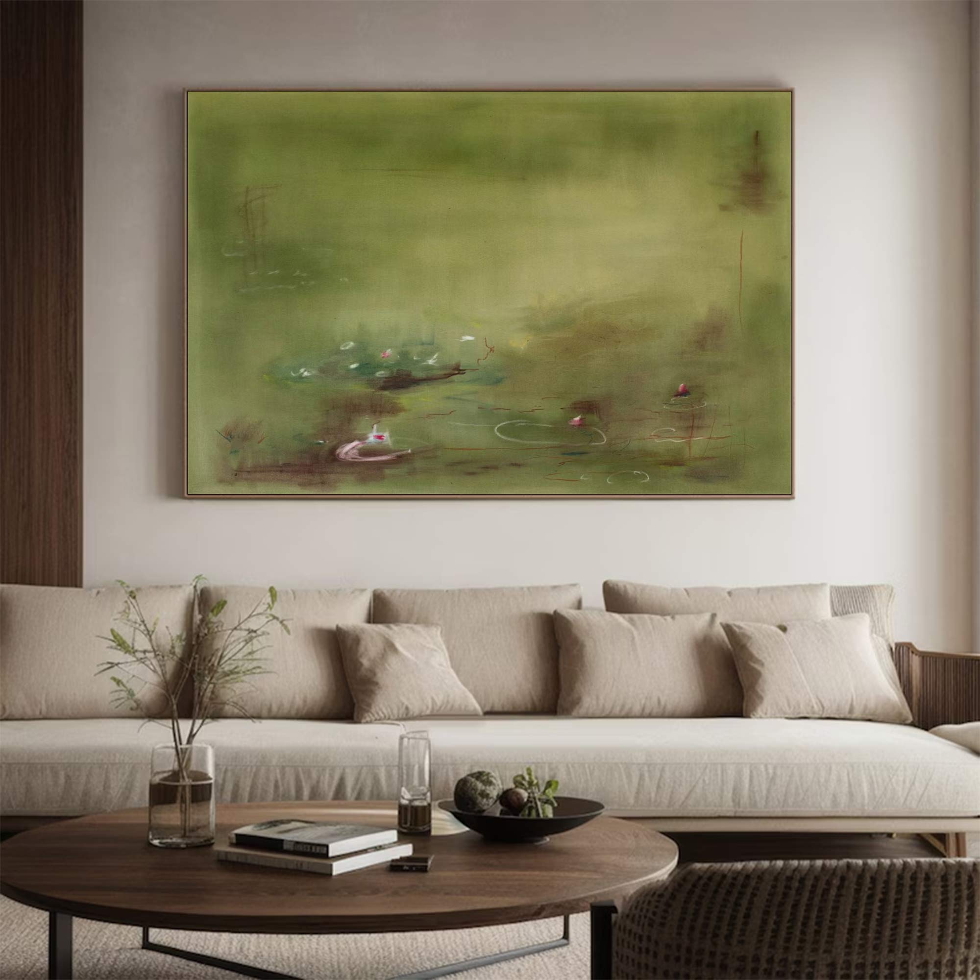 green flower painting Green plant painting, green graffiti art,