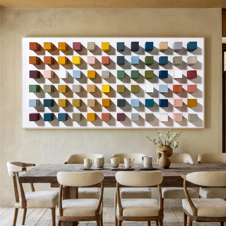 3D Textured Wood Wall Art Contemporary Wood Wall Sculpture Decor