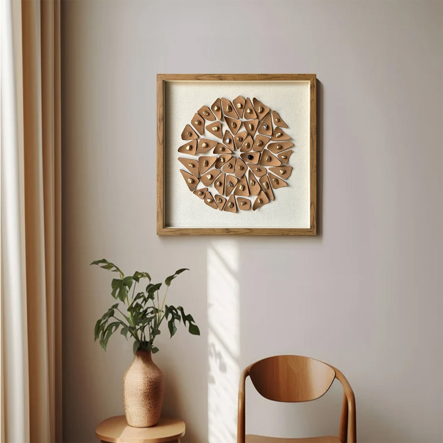 Real wall decor art leather wall decor painting, stone decor painting