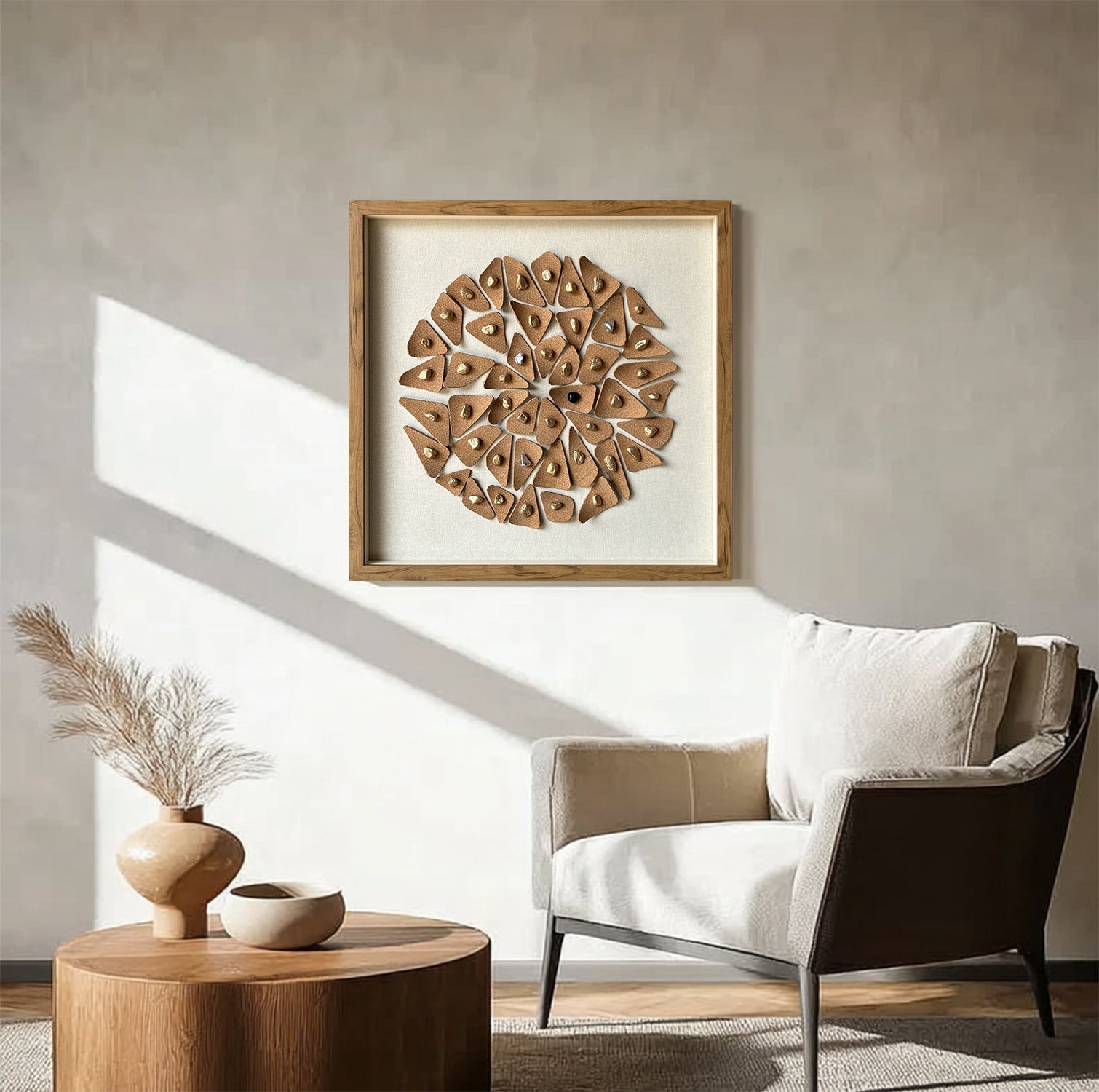 Real wall decor art leather wall decor painting, stone decor painting