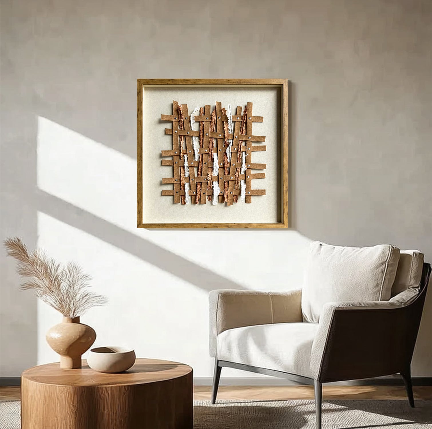 brown texture wall art brown abstract art leather wall decor painting