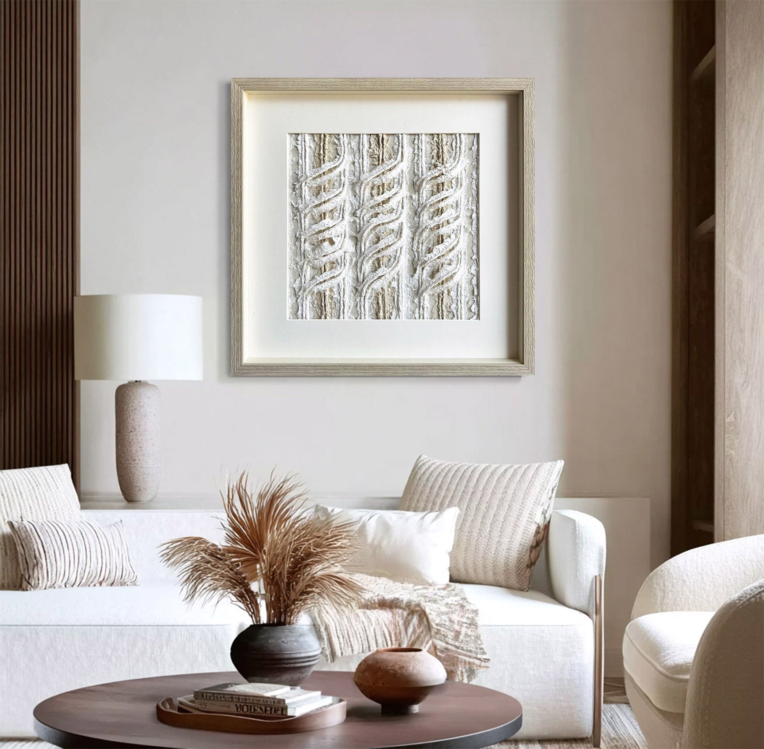 White texture wall decor Installation Art painting sculpture wall art