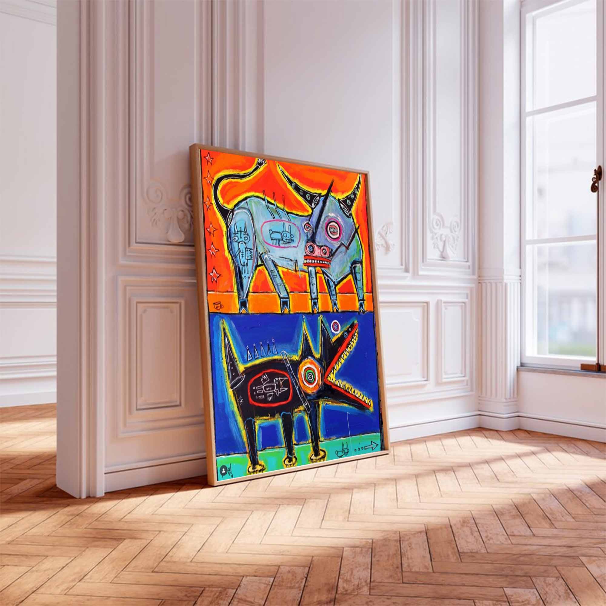 Colorful Pop Art Street Graffiti Art painting Modern Street Pop Art